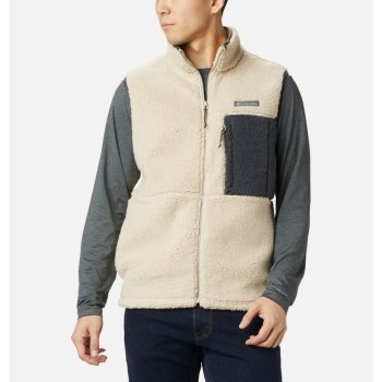 Columbia Muške Prsluci - Mountainside Sherpa Fleece Kaki Boja Tamno Sive | LASM-40289